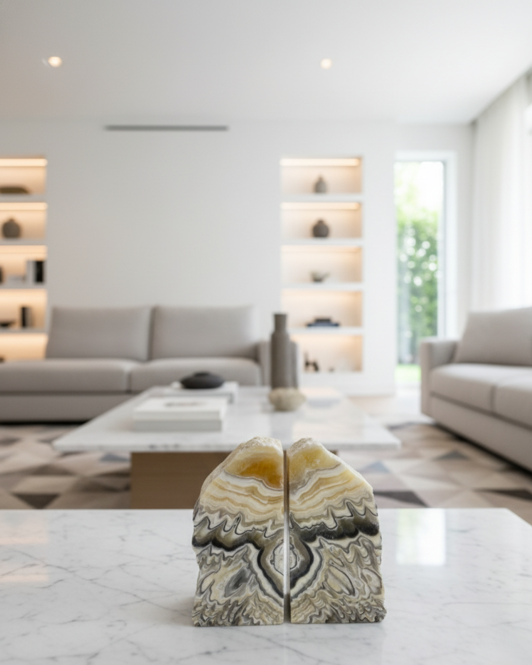 Portalibros Decorativo de Onix.